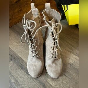 Lace up heel boots
